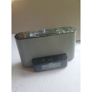 Sony ICF-CS10iP AM/FM Dream Machine IPOD Dock BLACK Model w/AC No Remote WORKS 2